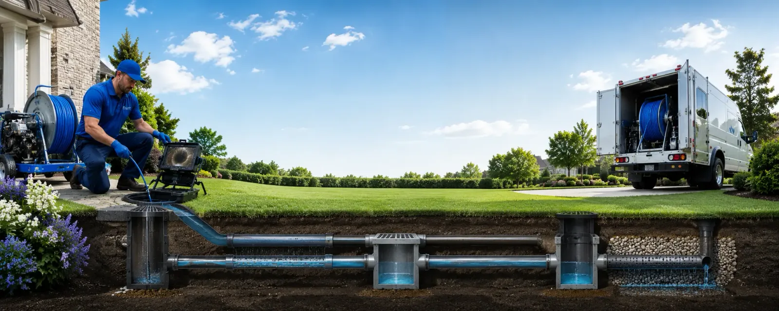 Outdoor drain cleaning information for Bethpage, NY